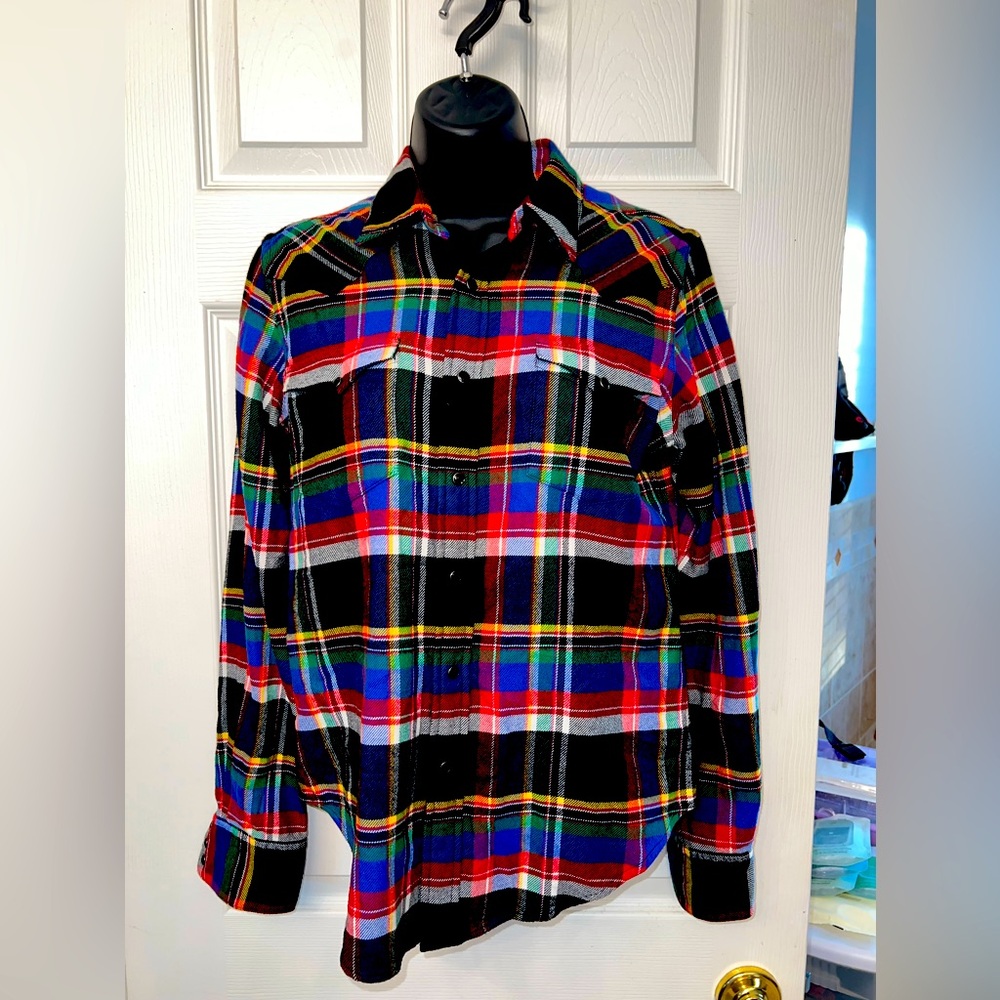 Ralph Lauren Women’s Multicolor Flannel Shirt Sz 8